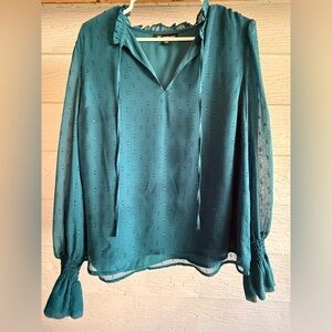 Teal Long Sleeve Blouse (see description)